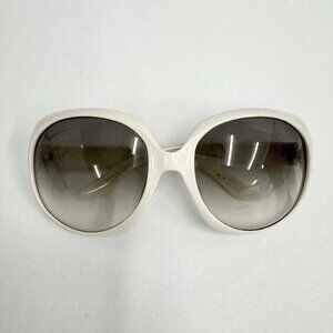 Vintage Christian Dior Ivory Large Round Sunglasses
